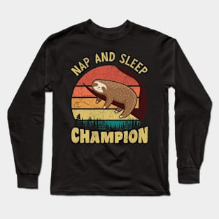 Cute Sloth Nap And Sleep Champion Long Sleeve T-Shirt